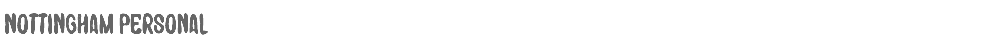 Sample characters Nottingham Font